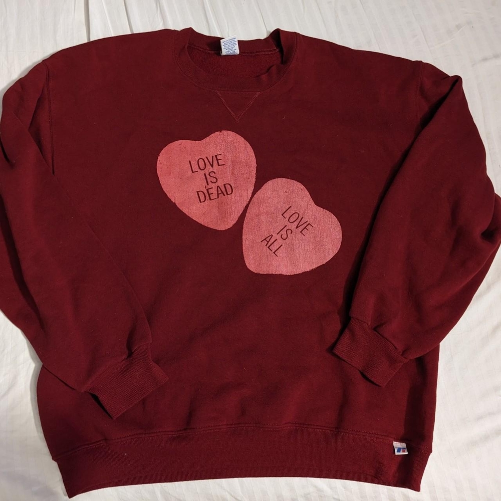 Russell Athletic Red Crewneck Sweater Classic Fit